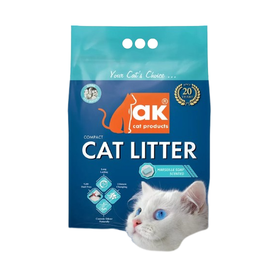 Наполнитель Akcat Compact cat litter бентонитовый марсельское мыло 5кг 5.9л (AKMN013)