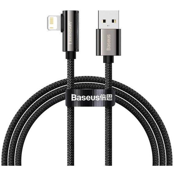 Кабель Baseus USB Cable to Lightning Legend Elbow 2.4A 1m Black (CALCS-01)