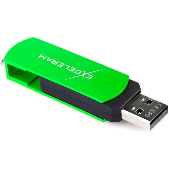 USB-флешка eXceleram 64GB P2 Series USB 2.0 Green/Black (EXP2U2GRB64)