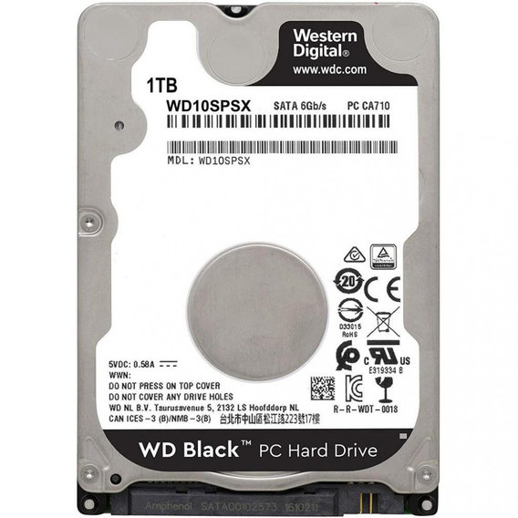 Внутренний жесткий диск WD Black 1 TB (WD10SPSX)