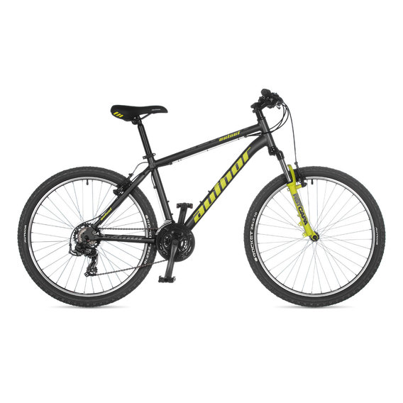Велосипед AUTHOR 2023 Outset 26, рама 19 серый/неоново-желтый (2023051)