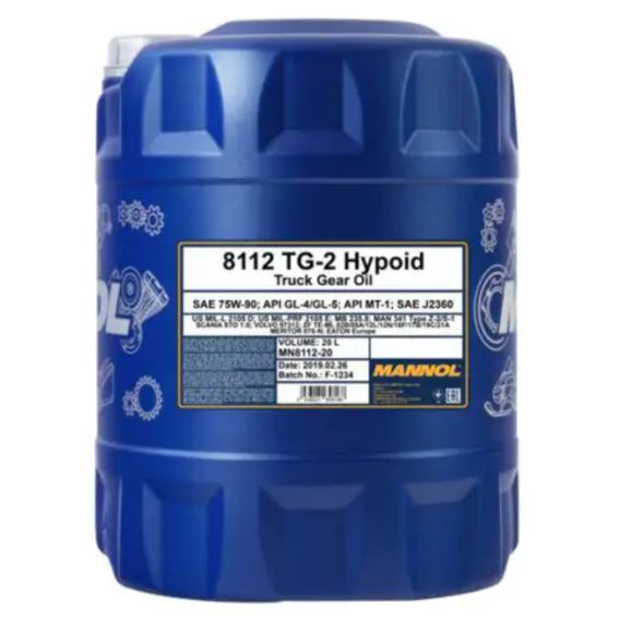 Трансмісійна олія Mannol 8112 TG-2 Hypoid GL-4/5 75W-90 20 л (MN8112-20)
