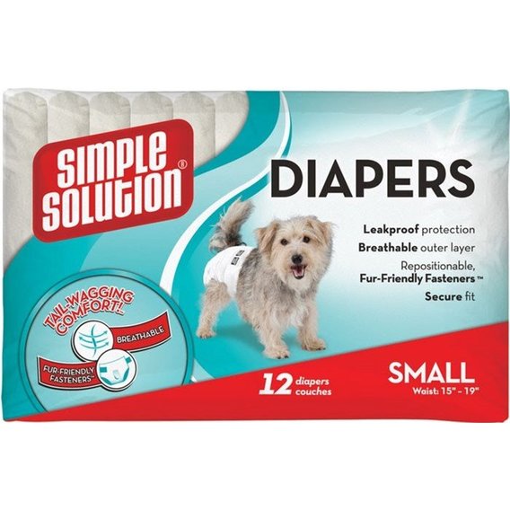 Гігієнічні прокладки Simple Solution Disposable Diapers Small для собак (S) 12 шт. (SS10650)