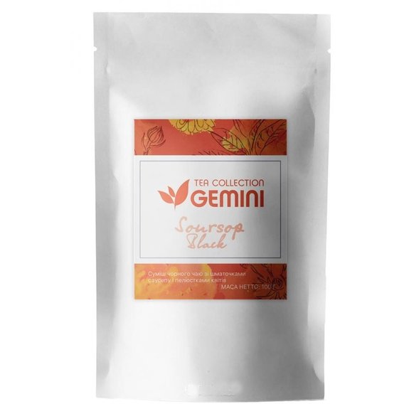 Чай Gemini черный Tea Collection Soursop Black 100 г (5000000039401)