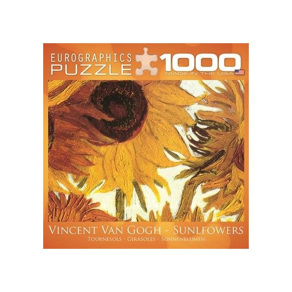 Пазл EuroGraphics "Двенадцать подсолнухов" (фрагмент) Винсент ван Гог", 1000 элементов (8000-0477)
