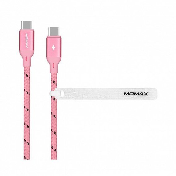 Кабель Momax Cable USB-C to USB-C 1m Pink (DTC3P)