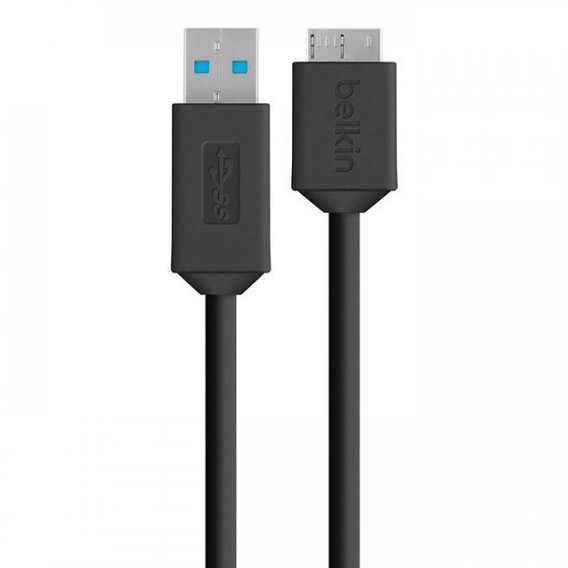 Кабель Belkin USB Cable to MicroUSB (5Gbps) 0.9m Black (F3U166bt03-BLK)