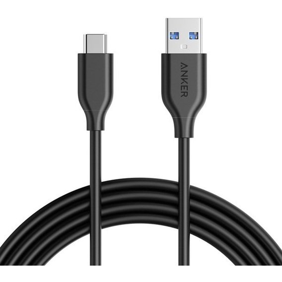 Кабель ANKER USB Cable to USB-C 3.0 Powerline V3 1.8m Black (A8166011)