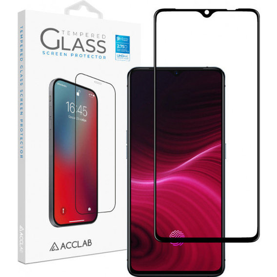 Аксессуар для смартфона ACCLAB Tempered Glass Full Glue Black for Realme X2 Pro