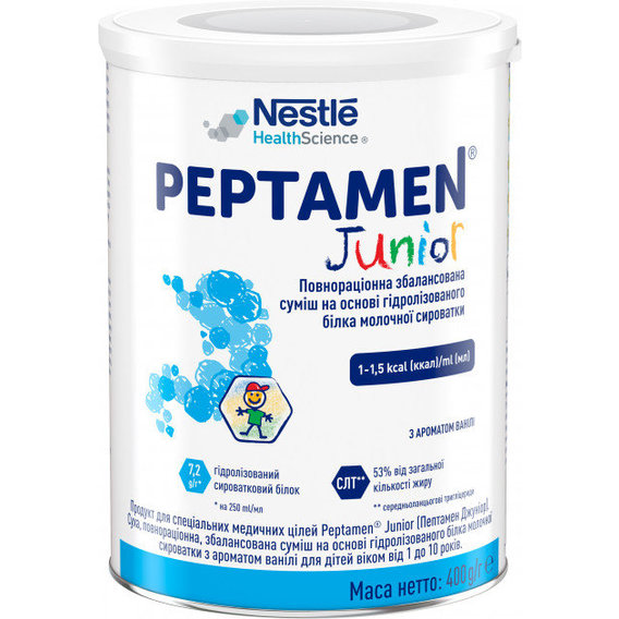 Смесь Nestle Peptamen Junior сбалансированная для детей от 1 до 10 лет 400 г (1000297)