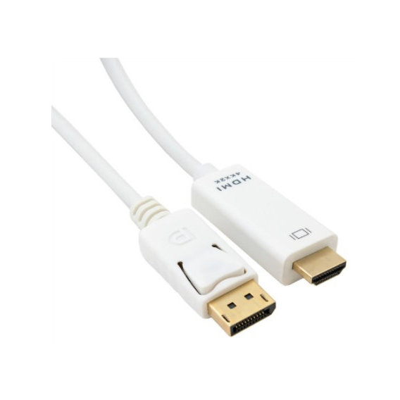 Кабель и переходник Extradigital DisplayPort 1.2 - HDMI 2.0, 4Kx2K, 2m, 30 AWG, Gold, PVC (KBD1669)