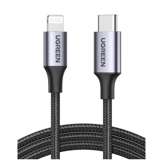 Кабель UGREEN Cable USB-C to Lightning US304 3A 36 W 1.5m Black