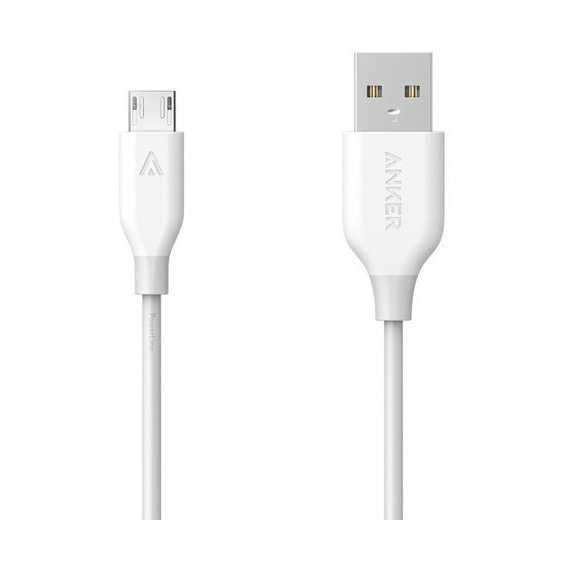 Кабель ANKER USB Cable to microUSB Powerline V3 1.8m White (A8133H21)