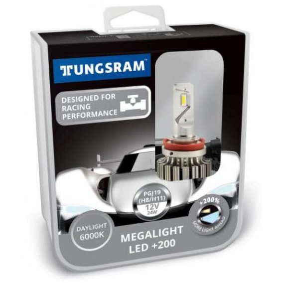 Лампи світлодіодні Tungsram Megalight LED H8-11 6000K PGJ19 60490 PB2