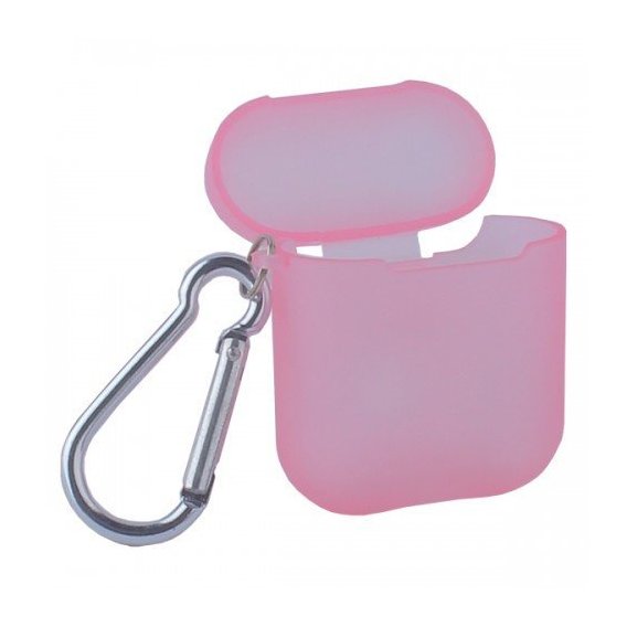 Чехол для наушников COTEetCI Case TPU with Belt Transparent/Pink (CS8113-TP) for AirPods