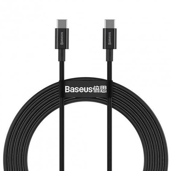 Кабель Baseus Cable USB-C to USB-C Superior Series PD 100W 2m Black (CATYS-C01)