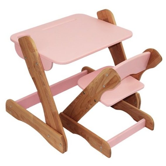 Столик и стульчик розовый Mobler (p101+c101)