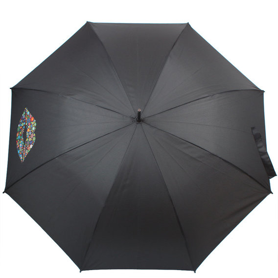 Зонт-трость женский полуавтомат Doppler черный (DOP740765KI-3)