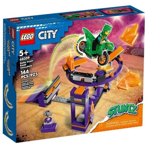 Конструктор LEGO City Stuntz Каскадёрское испытание с трамплином 144 детали (60359)
