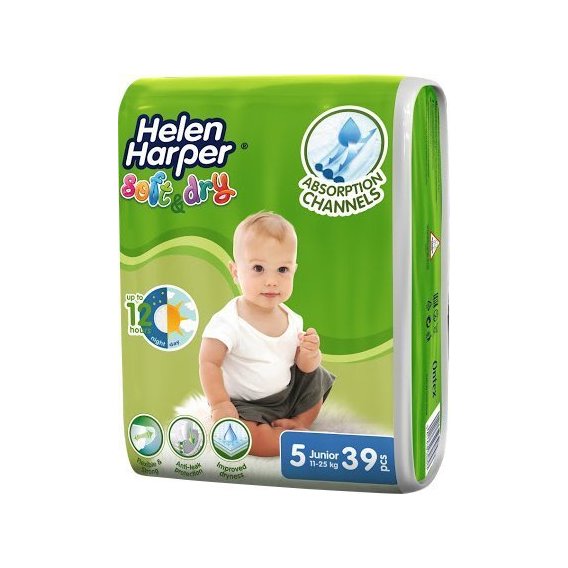 Helen Harper подгузники детские Soft&Dry 5 (11-25кг) 39 шт Junior