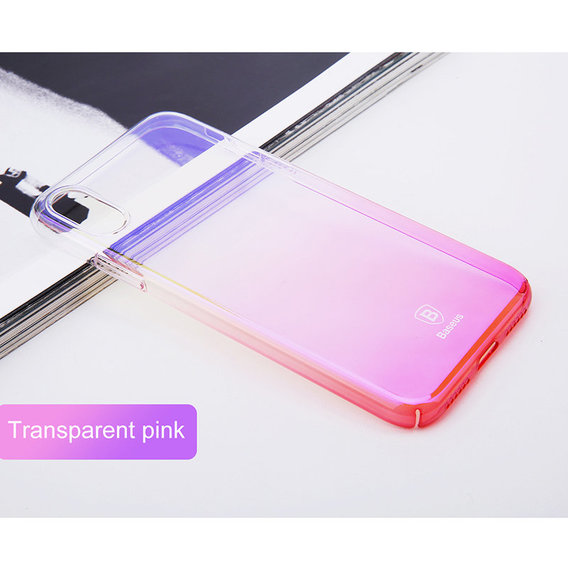 Аксессуар для iPhone Baseus Glaze Case Pink (WIAPIPH8-GC04) for iPhone X/iPhone Xs