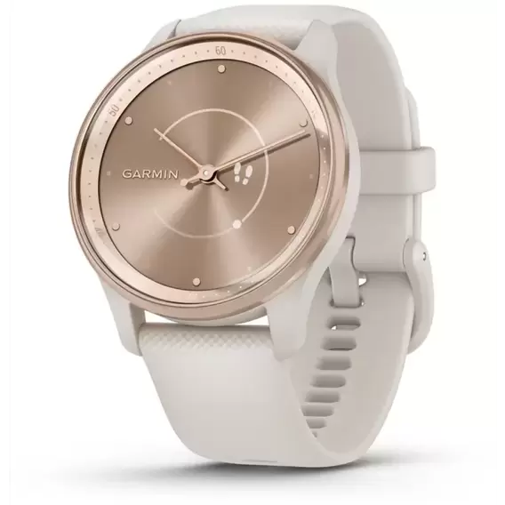 Смарт-часы Garmin Vivomove Trend Peach Gold Stainless Steel Bezel with Ivory Case and Silicone Band (010-02665-01)