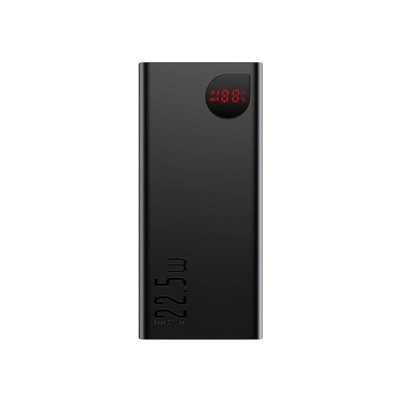 Зовнішній акумулятор Baseus Power Bank 20000mAh Adaman Metal Digital Display 22.5W QC3.0 PD3.0 Black (PPAD070101/PPAD000101)