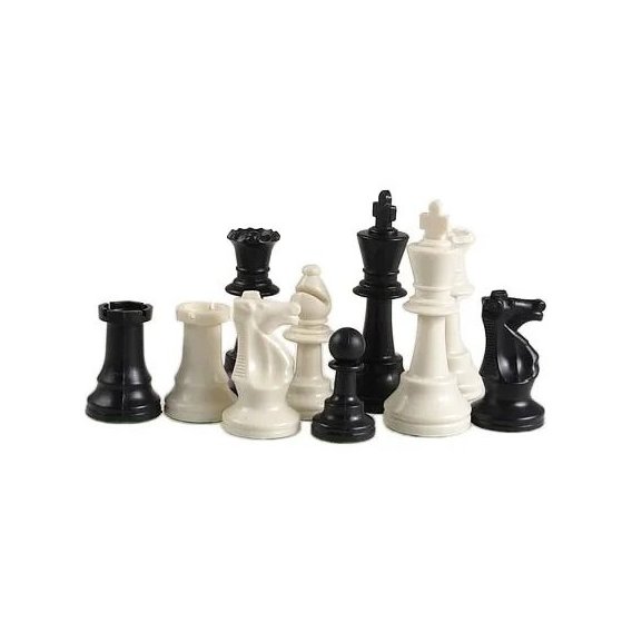 Шахматные фигуры ShachQueen Стаунтон, пластик, без утяжелителя, 97 мм (E210)