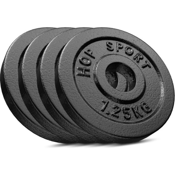 Блин для штанги и гантели Hop-Sport ELITUM сет из металлических дисков 4 х 1.25 кг