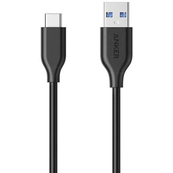 Кабель ANKER USB Cable to USB-C 3.0 Powerline V3 90cm Black (A8163H11)