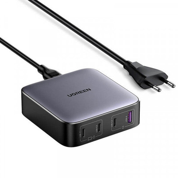 Зарядное устройство Ugreen Wall Charger 3хUSB-C+USB CD328 GaN 100W Nexode Series Black (90928)