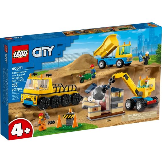 Конструктор LEGO City Строительные машины и шаровой кран для аварийных работ (60391)