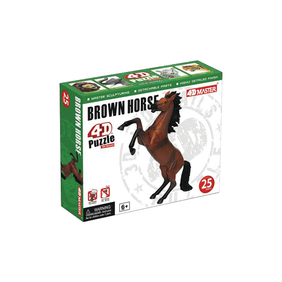 Объемный пазл 4D Master "Скачущая коричневая лошадь" (26459)
