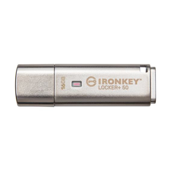USB-флешка Kingston 16GB IronKey Locker Plus 50 AES Encrypted USB 3.2 (IKLP50/16GB)