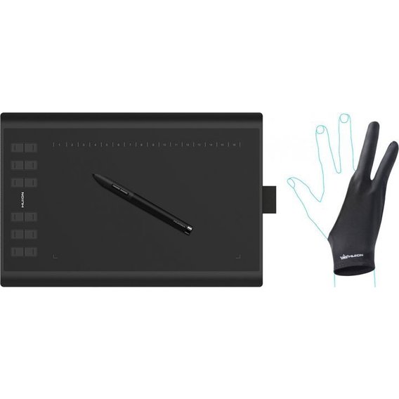 Графический планшет Huion New 1060 Plus + перчатка
