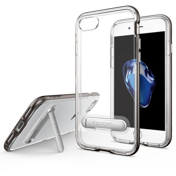 Аксессуар для iPhone Spigen Crystal Hybrid Gunmetal (Spigen-042CS20459) for iPhone 8/iPhone 7