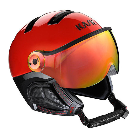 Горнолыжный шлем KASK MONTECARLO VISOR red/red mirror 60 2021 (8057099149440)