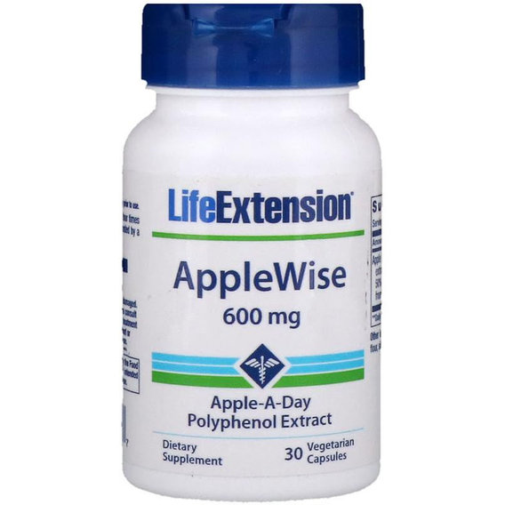 Life Extension AppleWise Polyphenol Extract 600 mg 30 Veggie Caps Полифенолы яблочные