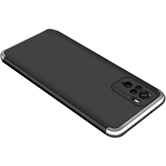Аксессуар для смартфона LikGus Case 360° Black/Silver for Xiaomi Redmi Note 10 / Note 10s