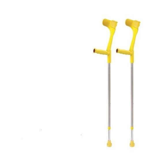 Костыли локтевые Ossenberg Klassiker Soft мягкие с анатомической и телескопической рукояткой желтые (220 DKGe)