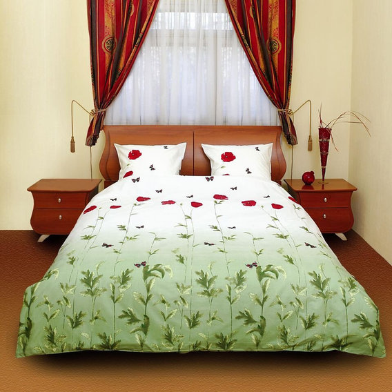 Комплект постельного белья ТЕП "Колорит" "Bedding collection" полуторный 533 Мак зел. (2000008500913)