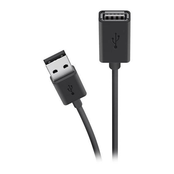 Кабель Belkin USB Cable to USB F Black 3m (F3U153BT3M)