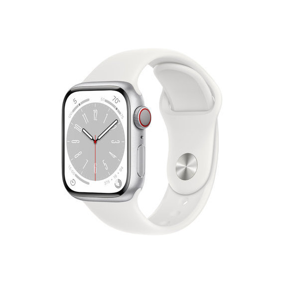 Apple Watch Series 8 41mm GPS+LTE Silver Aluminum Case with White Sport Band Approved Витринный образец