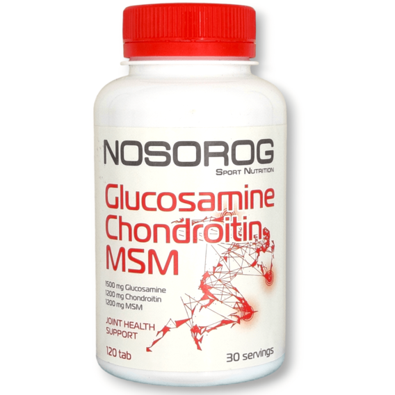 Nosorog Glucosamine Chondroitin MSM Глюкозамин Хондроитин МСМ 120 таблеток