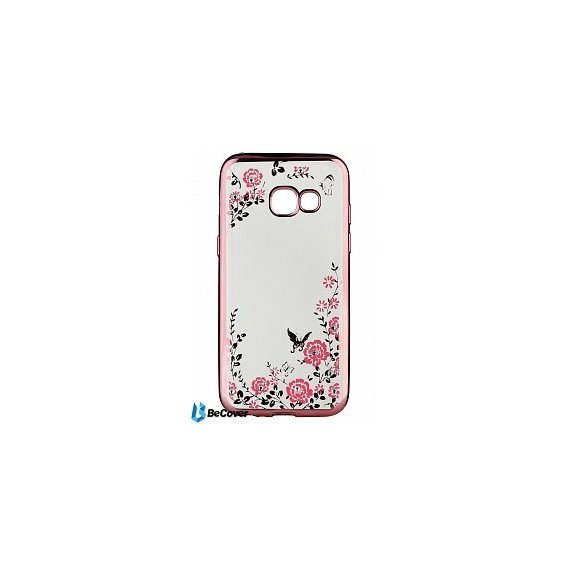 Аксессуар для смартфона BeCover Flowers Series Pink for Samsung A320 Galaxy A3 2017