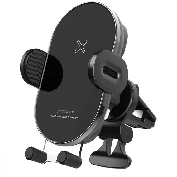Держатель и док-станция Proove Car Holder Wireless Charger Rounded Energy 15W Black