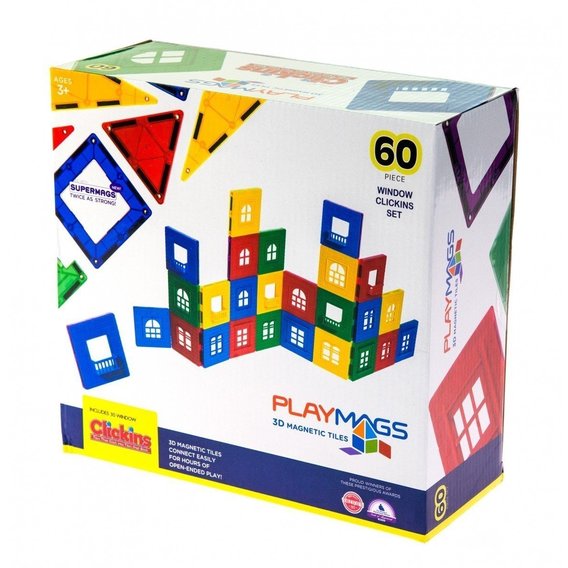 Конструктор Playmags магнитный набор 60 эл. PM169)