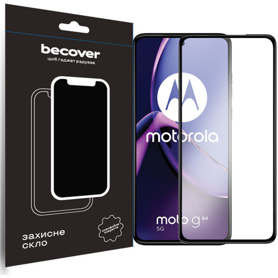 Аксессуар для смартфона BeCover Tempered Glass Black for Motorola Moto G84 (710108)