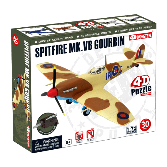 Объемный пазл 4D Master "Самолет Spitfire MK.VB Gourbin" (26909)