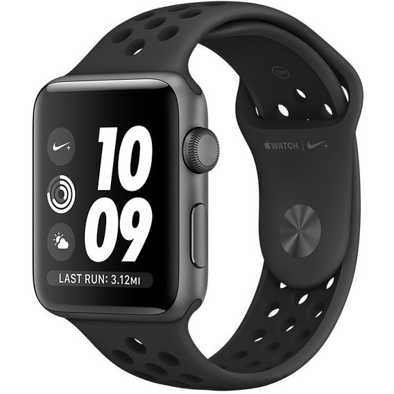 Apple Watch Nike+ 42mm Space Gray Aluminum Case with Anthracite/Black Nike Sport Band (MQ182)